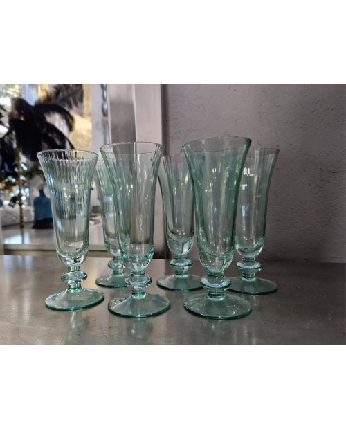 Šampano taurės "Ribbed Mint" 6vnt.